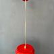 Vintage red Danish mid-century pendant lamp