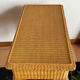 Rattan console desk with curved legs, 1970s