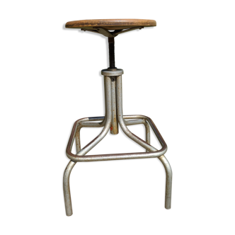 Ancien tabouret d'atelier Héliolite