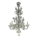 Venetian chandelier in colorless murano glass, 6 arms of light circa 1950