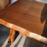 Brutalist elm farm table 60s