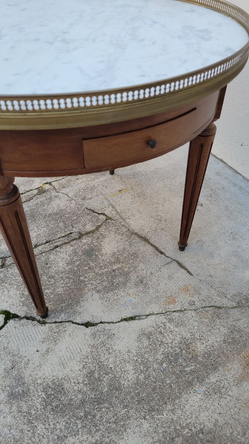 Antique Louis xvi style marble hot water bottle coffee table