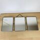 Miroir triptyque de barbier verre biseauté, vintage