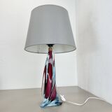 Large 41cm sommerso murano glass flavio poli attr. table light, italy, 1960s