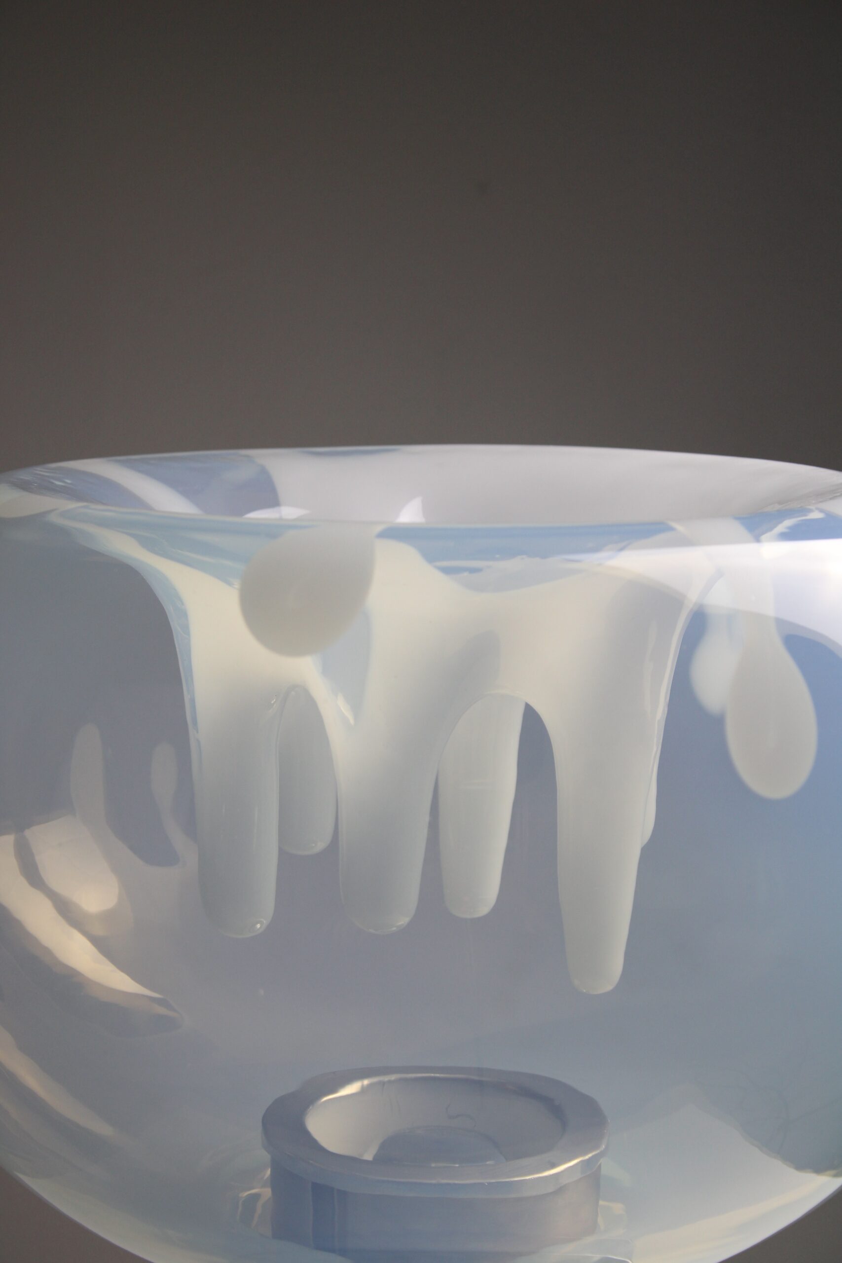 Fluorescent Murano glass table lamp by PVM, 1970s