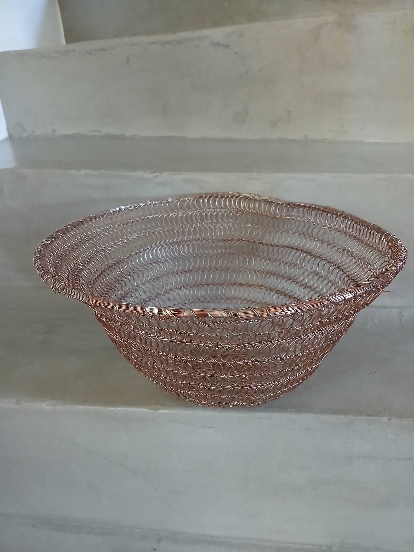 2 metal wire fruit baskets