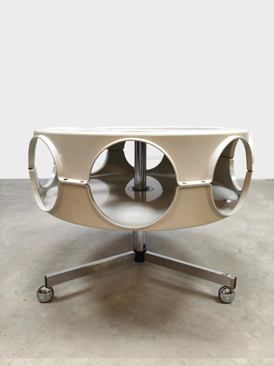 Table basse trolley Rotobar Space Age Curver