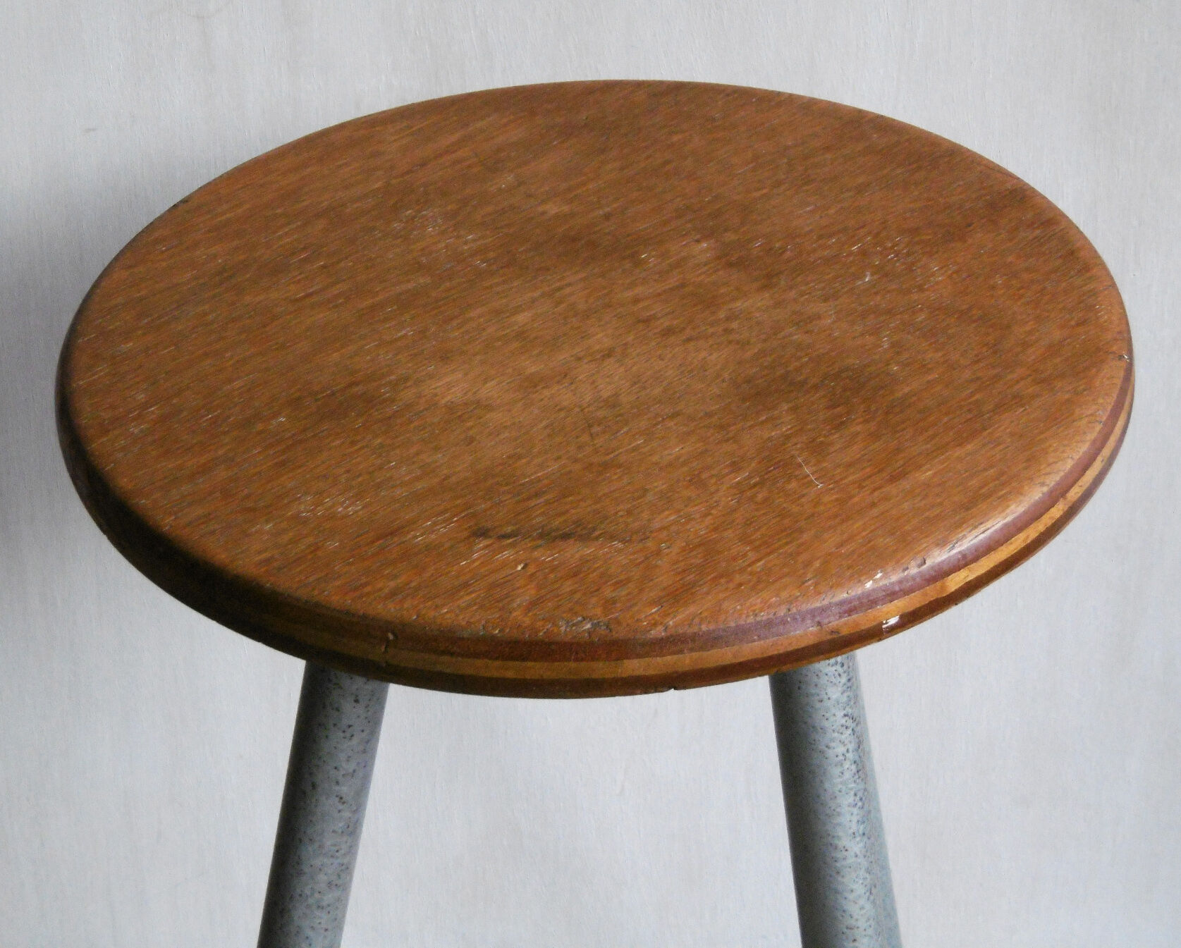Wood and metal stool