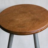 Wood and metal stool