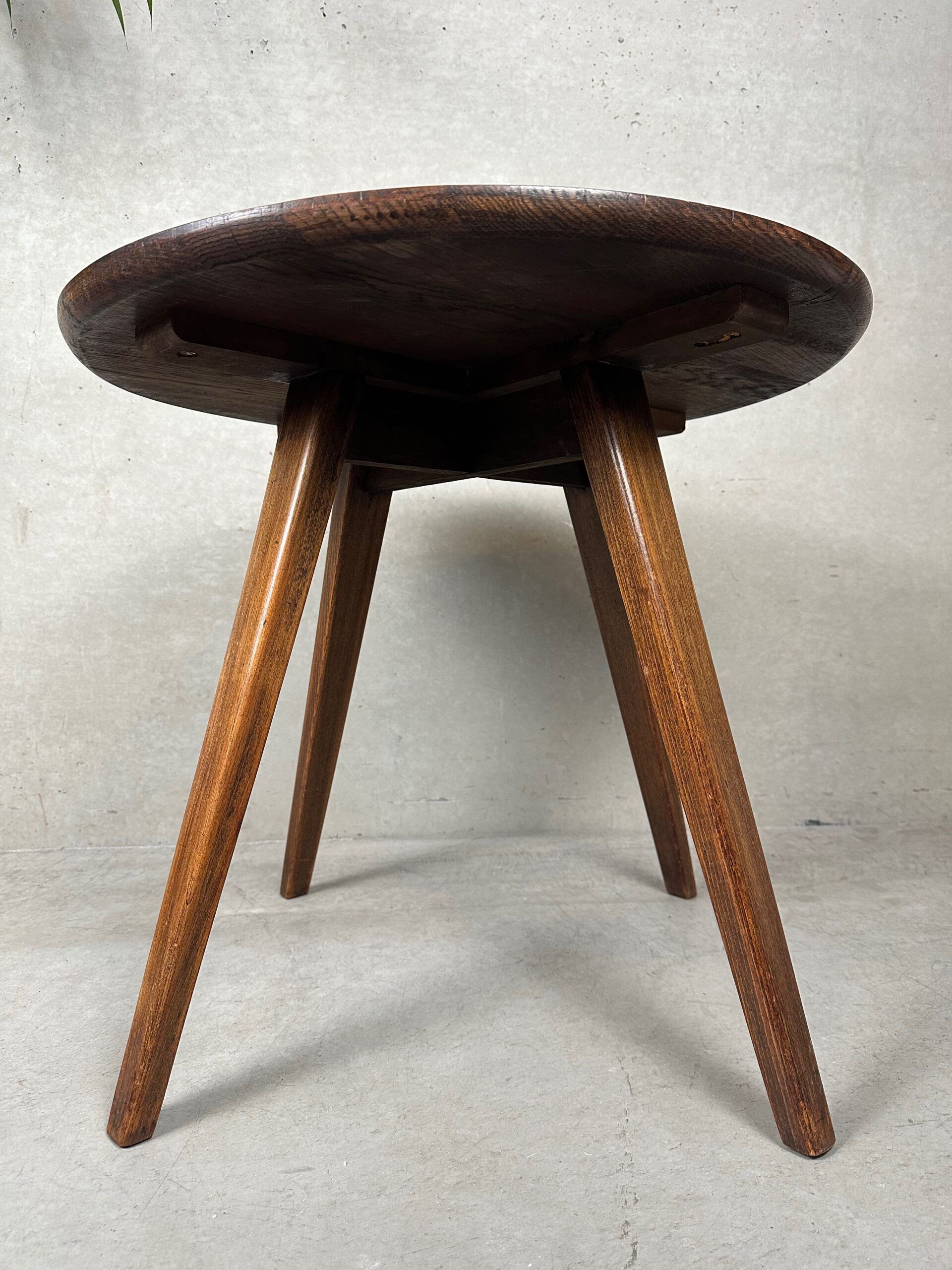 Vintage 'japandi' side table – oak