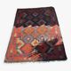 Multicoloured artisanal kilim rug 200x156cm. Turkey, 1970s.
