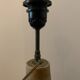 Openwork stoneware lamp foot signed Agnès Escalas, 1970