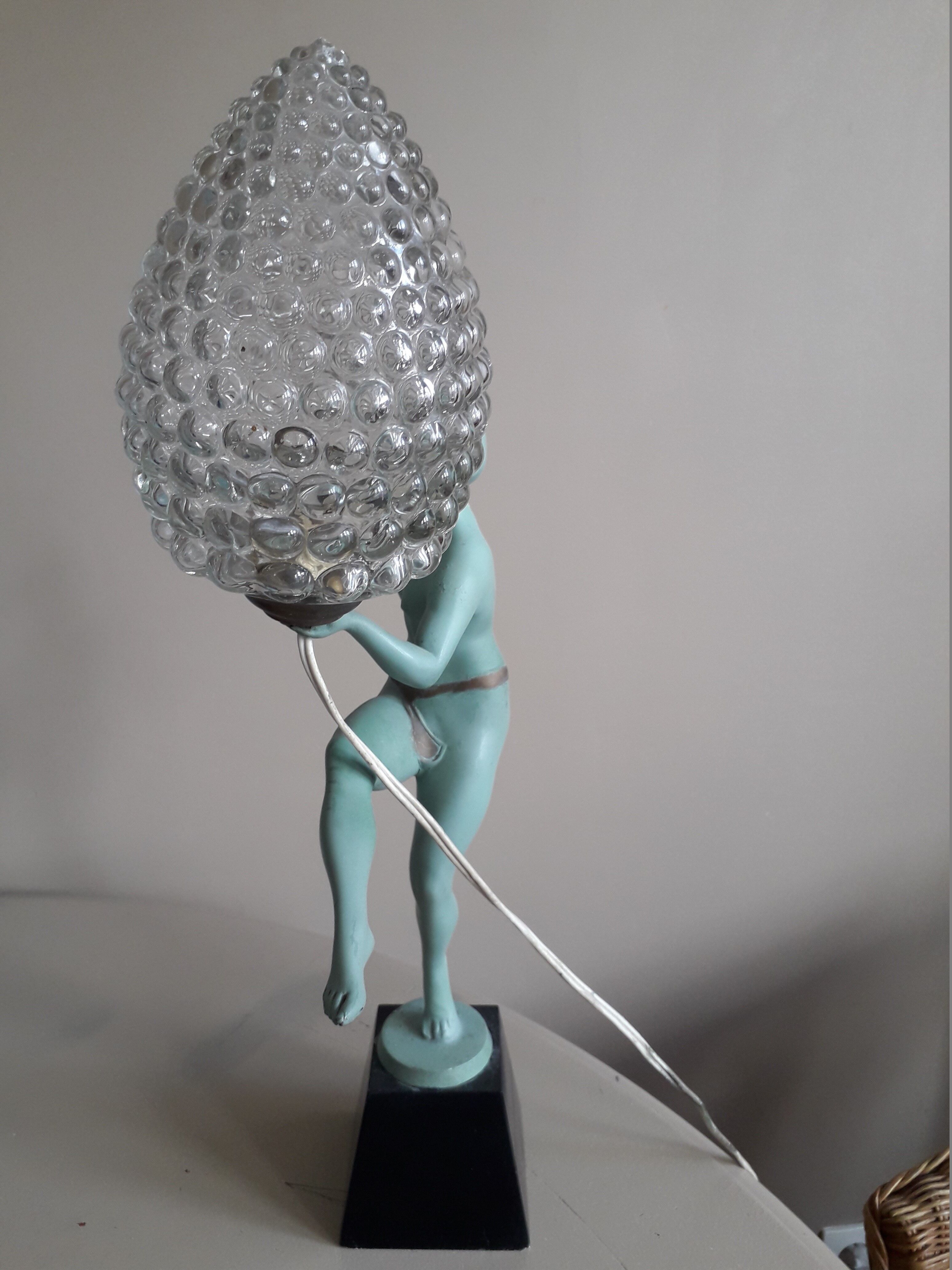 Art-deco dancer lamp