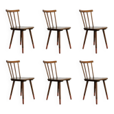 ensemble de six chaises de salle à manger