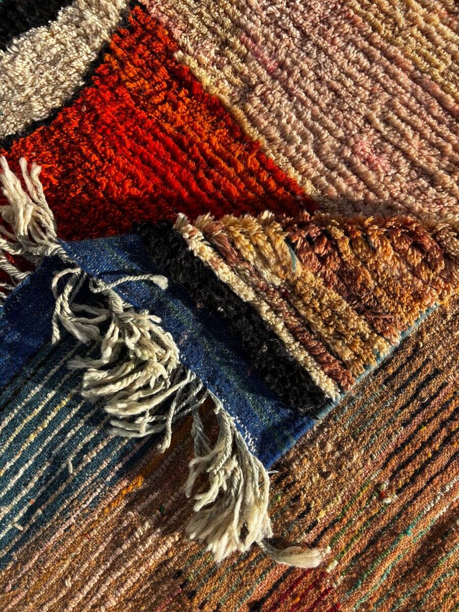 modern Berber bohemian Boujad wool rug