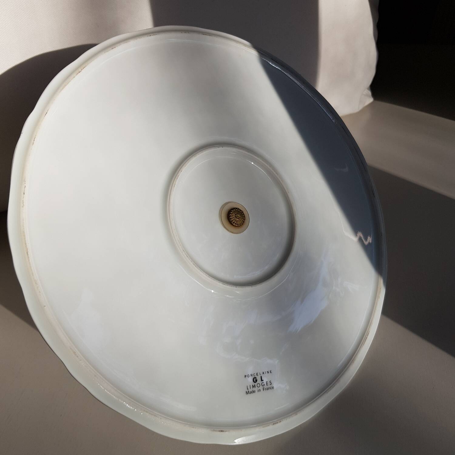 Plat de service à fromage en porcelaine de Limoges