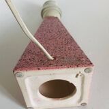 Brussels porcelain lamp with a pink terrazzo effect