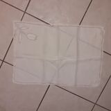 8 linen towels, inlay lace pattern