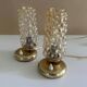 Pair Vintage  Lamps, Bedside, Bubble Glass
