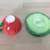 Cup and saucer ceramic flower