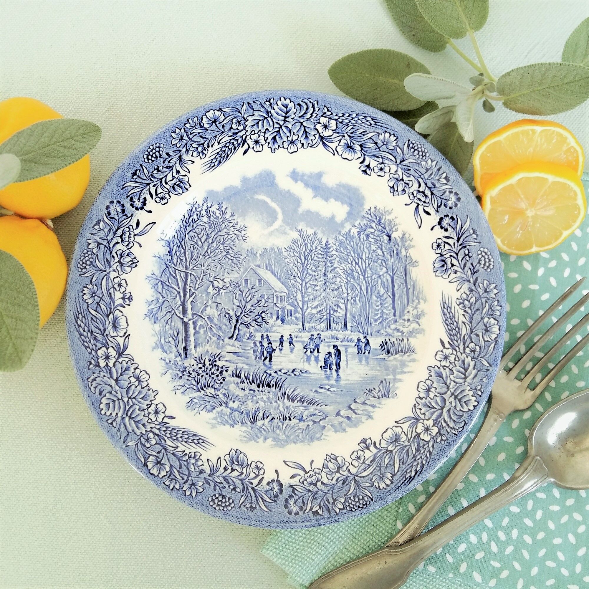 Lot de 6 assiettes de transfert