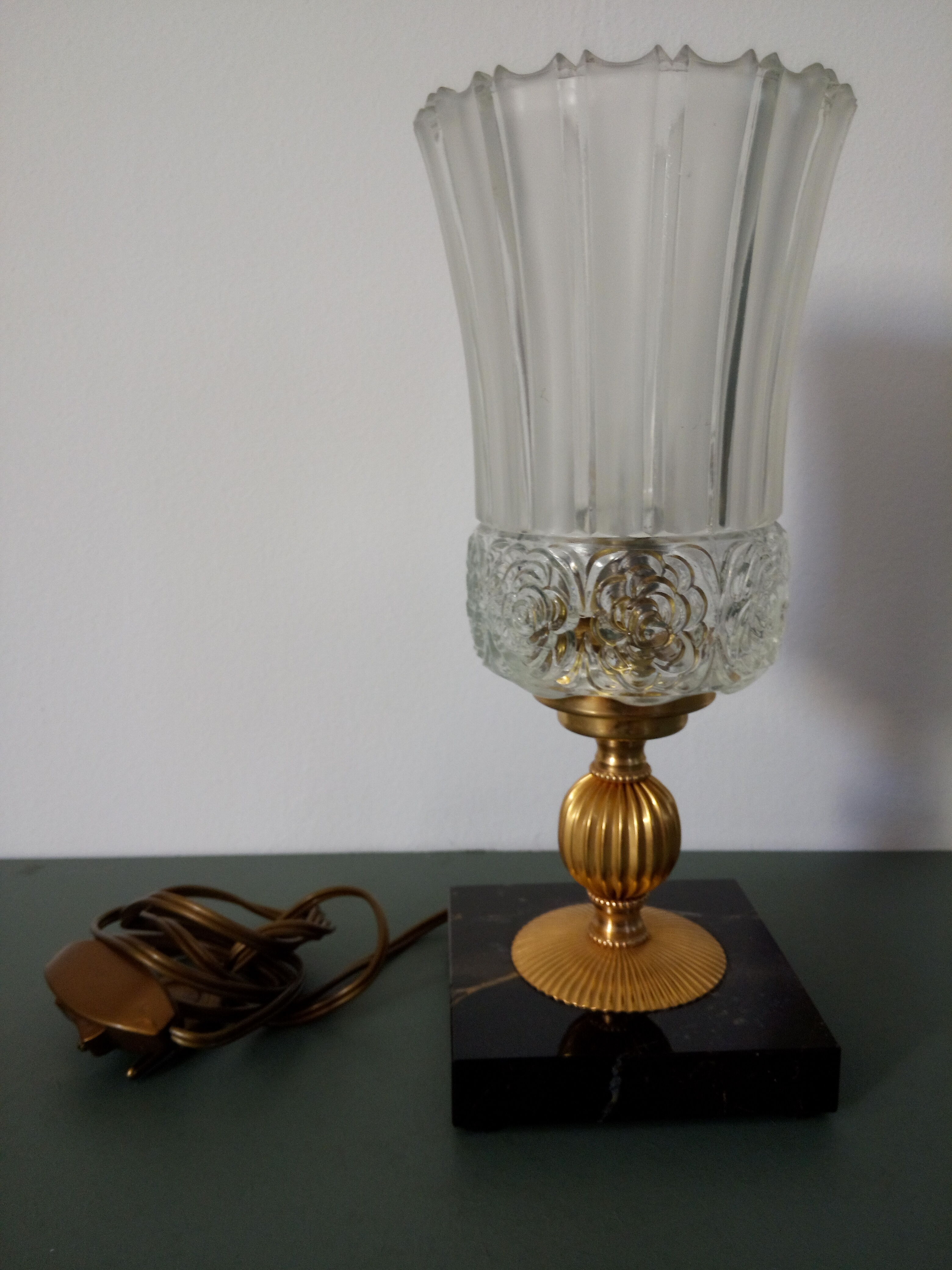 Marble and lation lamp