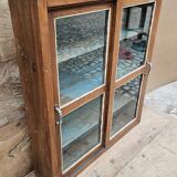 Old Art Deco display case in Burmese teak