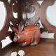 antique corner shelf in openwork wood with 3 shelves