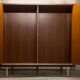 Wardrobe 1970 teak 4 doors half wardrobe half shelf 182 cm