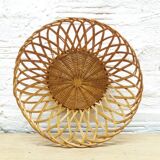 Vintage braided wicker basket