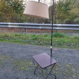 Floor lamp of the 50s magazine holder and tablet reader lamp formica