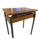 Vintage wooden and metal school desk