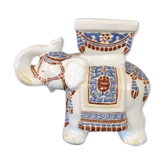 Elephant shaped porcelain side table