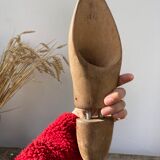 Old wooden shoe trees shapes vintage shoes