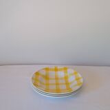 Ensemble de 3 assiettes creuses jaunes
