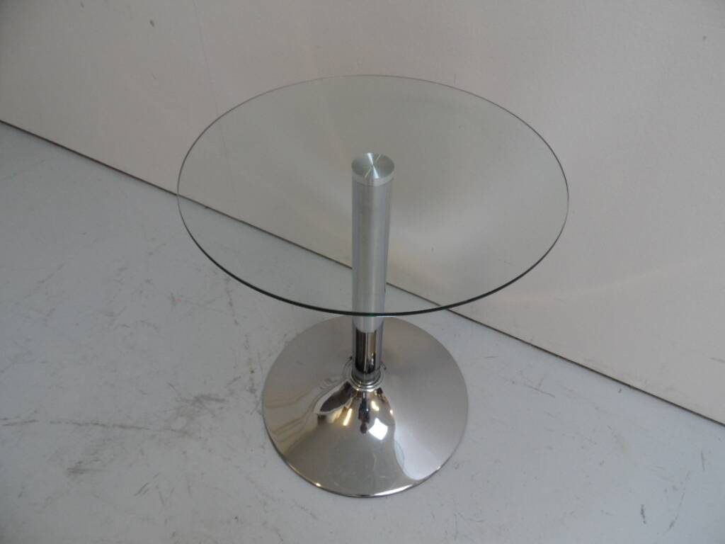 Vintage chrome round sidetable