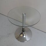 Vintage chrome round sidetable