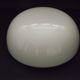 Vintage White Opaline Glass Dome Ceiling Light / Wall Light - Metal Base