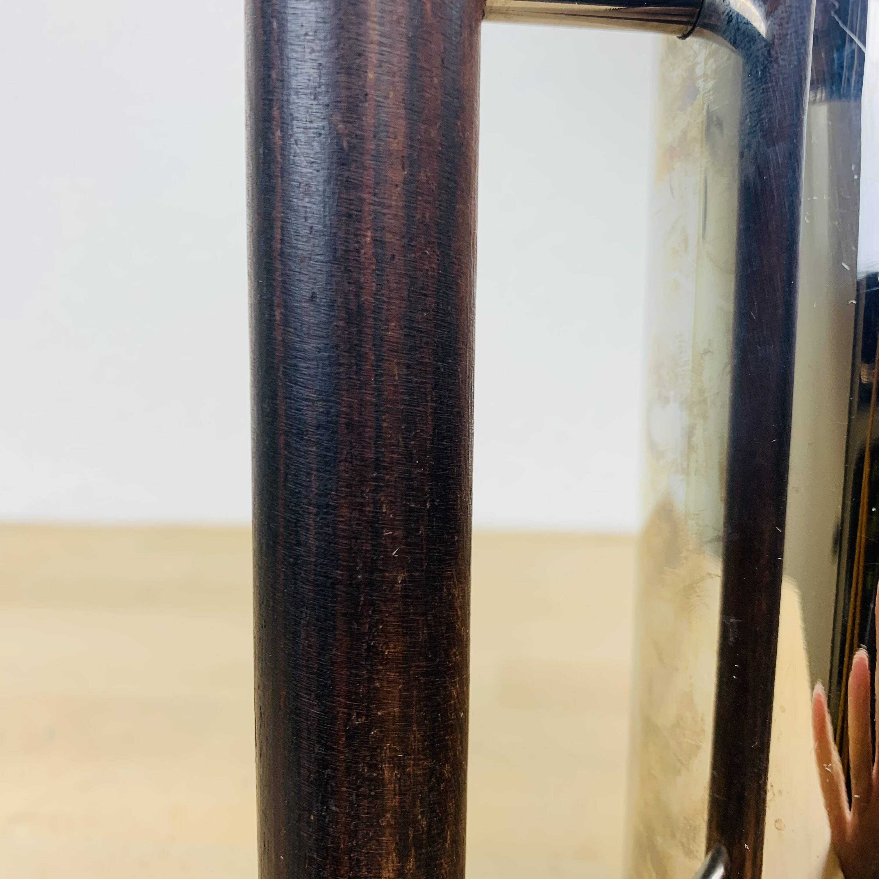 Scandinavian pitcher by Guy Degrenne stainless steel and wood