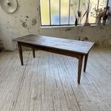 1950s oak farmhouse table with spindle legs