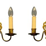 Pair of brass wall sconces by Schroder & Co
