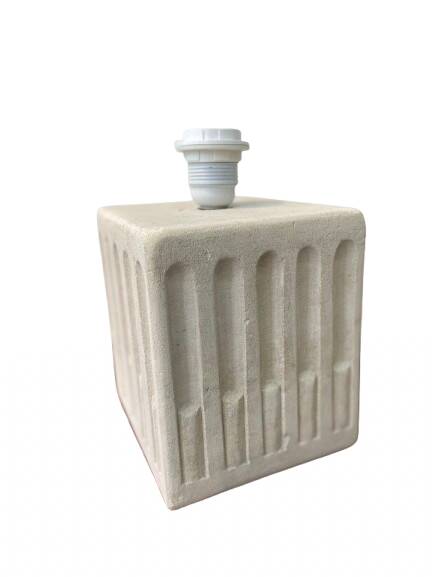 White stone lamp base