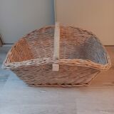 Xxl bleached wicker basket