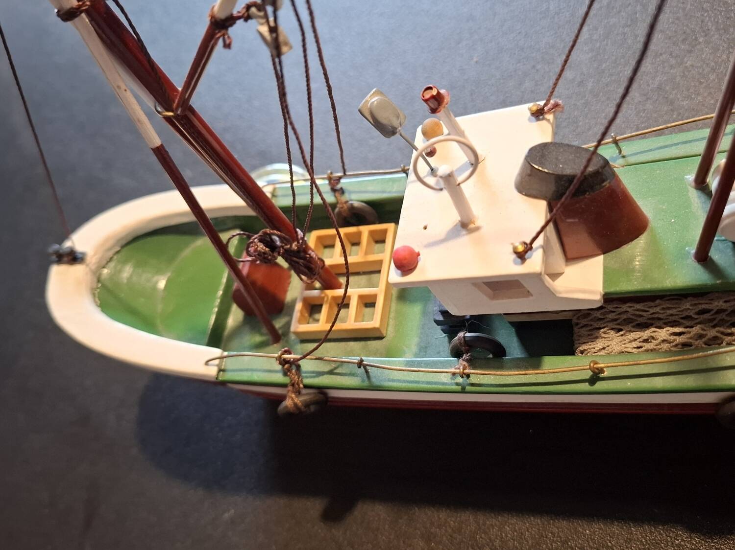 Old wooden trawler toy