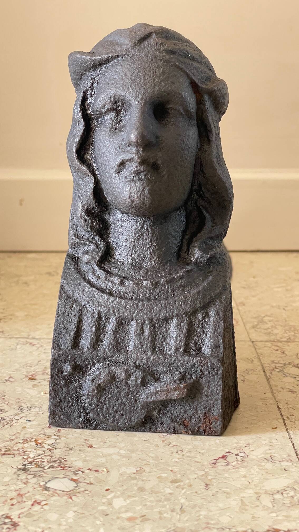 Chenets antique cast iron vintage