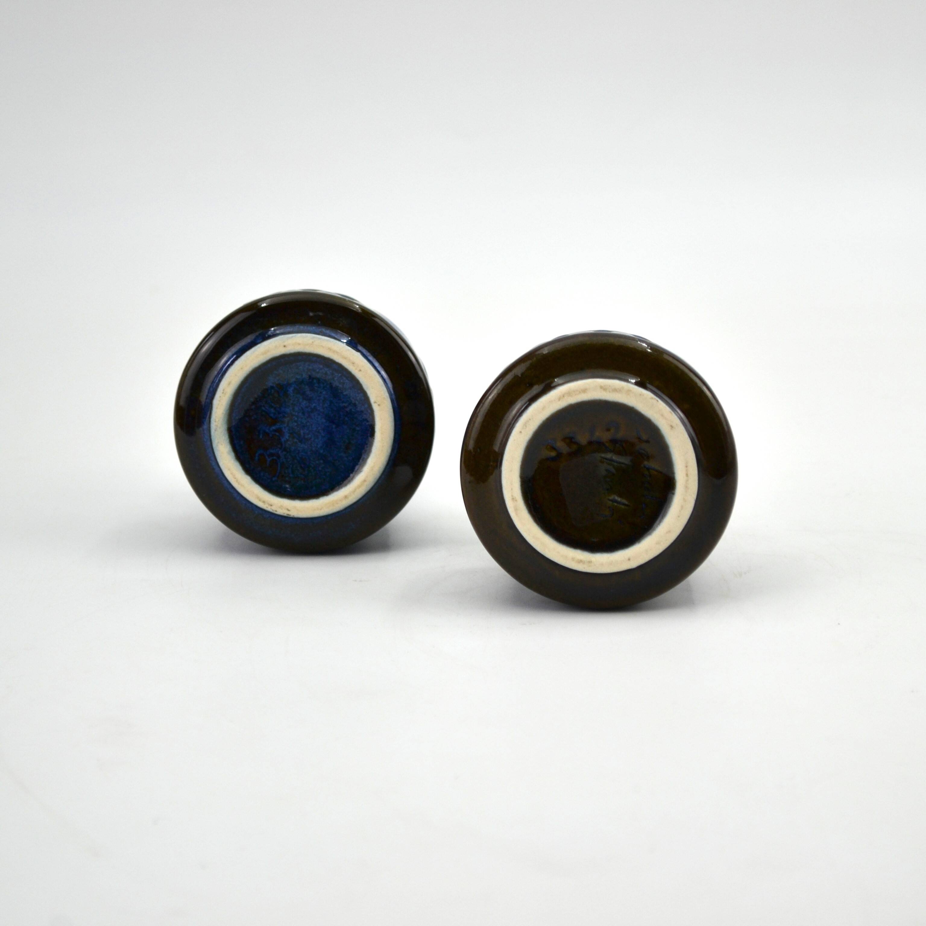 Pair of Granit series sandstone candlesticks by Maria Philippi for Søholm Stentøj