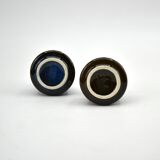 Pair of Granit series sandstone candlesticks by Maria Philippi for Søholm Stentøj