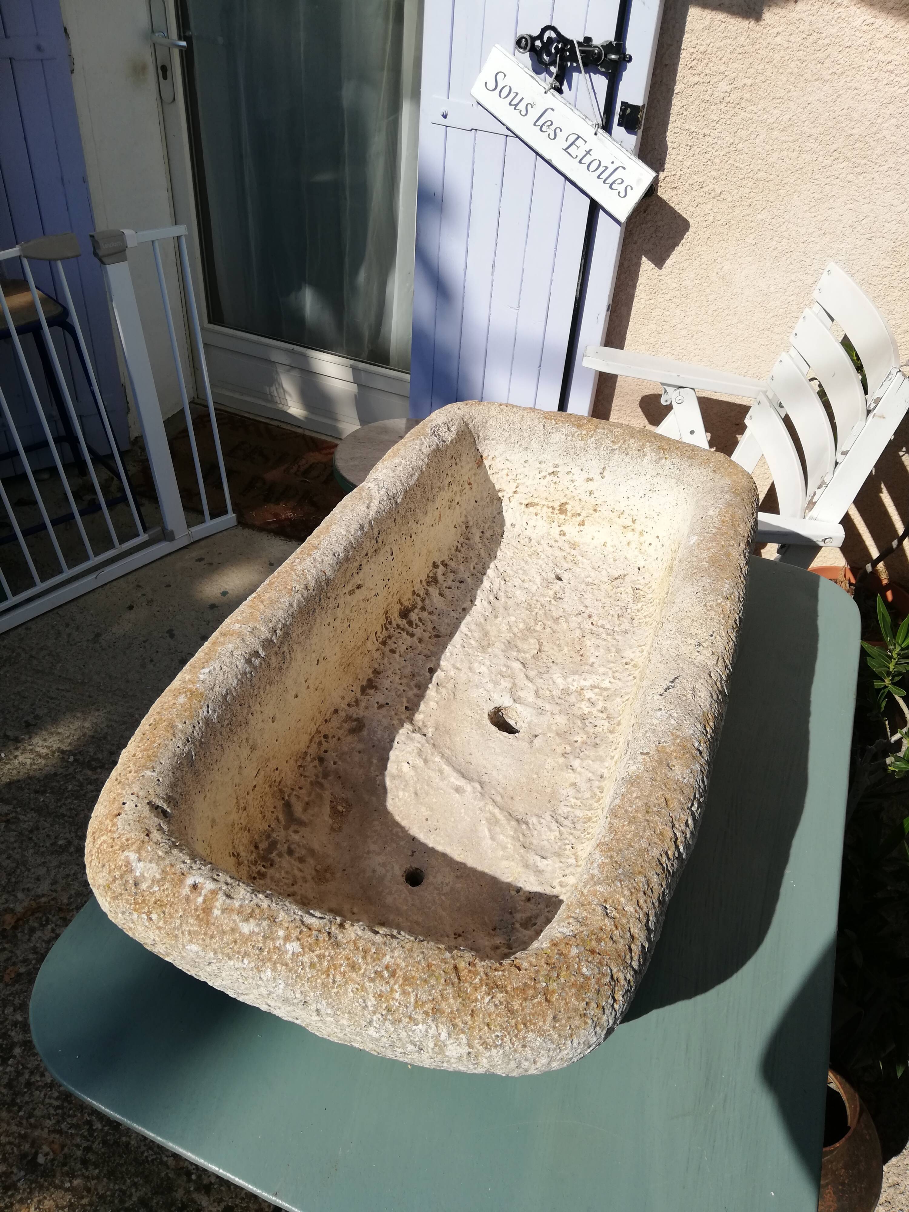 Vintage stone basin