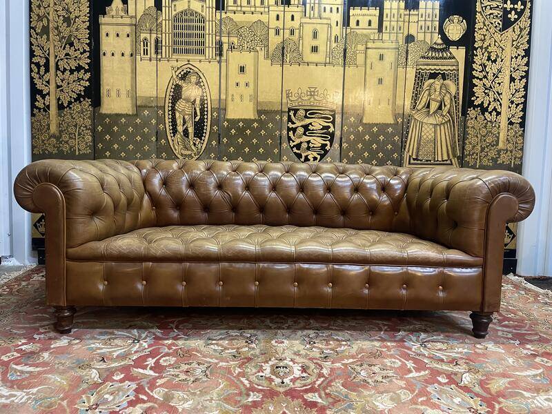 Chesterfield leather sofa