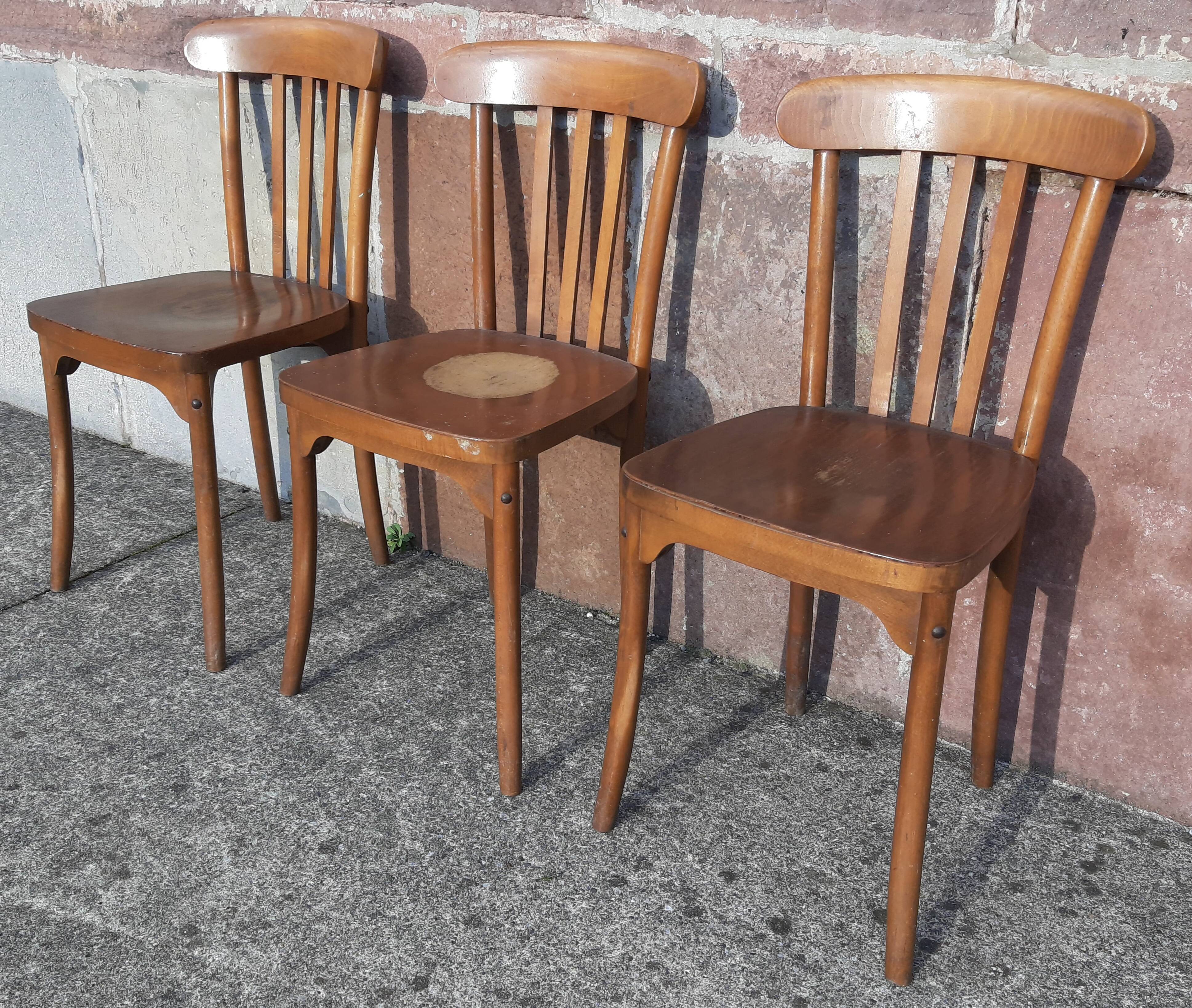 Chaises bistrot Luterma (système Monobloc, lot de 3)